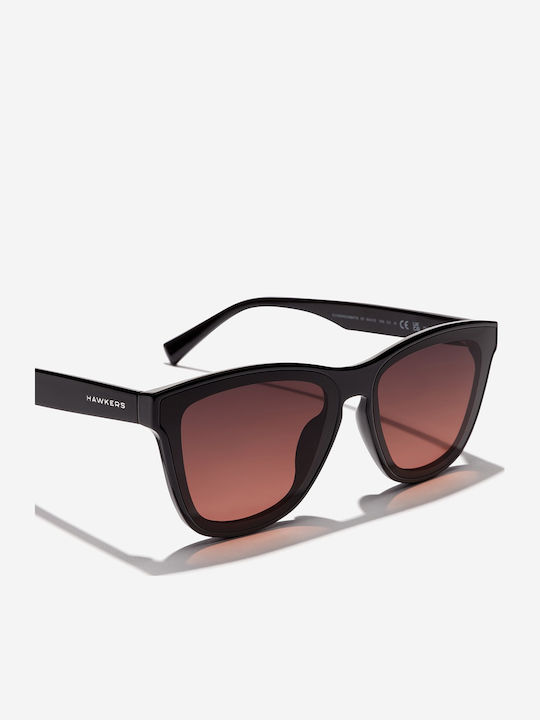 Hawkers Downtown Unisex Γυαλιά Ηλίου με Μαύρο Κοκκάλινο Σκελετό και Κόκκινο Ντεγκραντέ Polarized Φακό