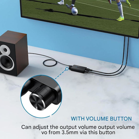 Digital-Analog-Wandler Audio Dac Konverter 192khz 1m Kabel Lautstärkeregler Spdif Toslink Zu 3.5mm Stecker Plug Play Multifunktional