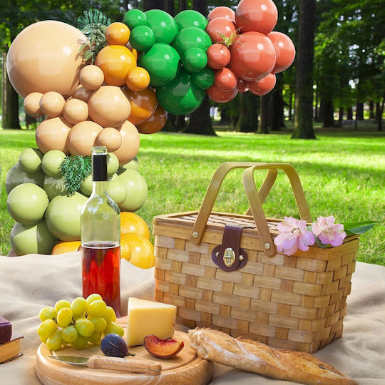 Set de Arcuri pentru Balon Decor pentru Petreceri În Verde Galben Portocaliu Diverse Mărimi 102 Bucăți Bandă pentru Balon Puncte Adezive