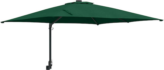 Ομπρέλα Τοίχου Τετράγωνη Αλουμινίου Πράσινη 3x3xΥ1.6m