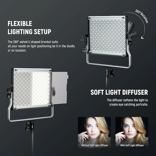 Kit De Iluminare 1 Corp De Iluminat 50W 3200 - 5600K Iluminare RGB Cu Trepied
