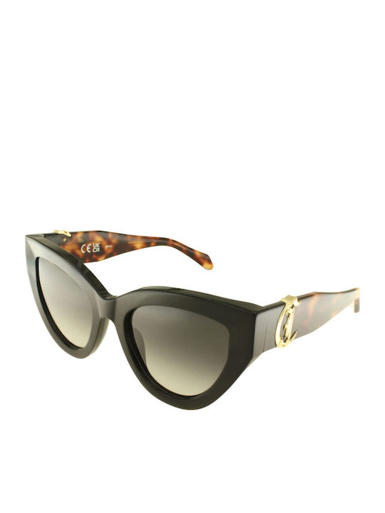 Just Cavalli Women's Sunglasses with Brown Tartaruga Plastic Frame and Black Gradient Lens JC143V 700J
