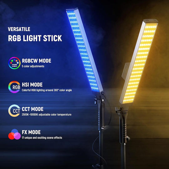 Iluminare Continuă Kit De Iluminare Pentru Fotografie Și Video 2 Corpuri De Iluminat RGB Cu Trepied