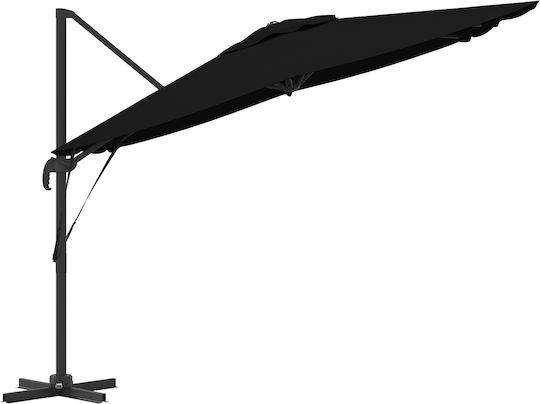Hanging Aluminum Parasol Black 2.86x2.85xHeight 2.65m