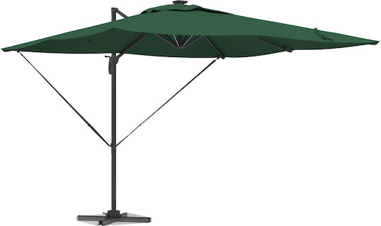 Hängender Aluminium Garten- und Terrassen-Sonnenschirm Grüne 2,7x2,7xHöhe 2,7 m