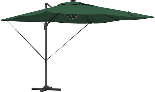 Hängender Aluminium Garten- und Terrassen-Sonnenschirm Grüne 2,7x2,7xHöhe 2,7 m
