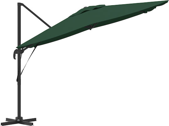 Hängender Aluminium Garten- und Terrassen-Sonnenschirm Grüne 2,86x2,85xHöhe 2,65 m