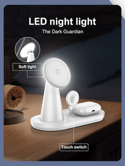 Ldnio Ασύρματος Φορτιστής (Qi Pad) 15W Λευκός (WL01)