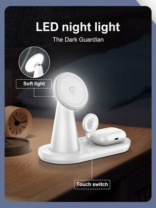 Ldnio Ασύρματος Φορτιστής (Qi Pad) 15W Λευκός (WL01)