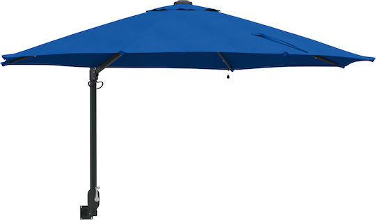 Wandmontierter Rundschirm aus Aluminium Blau Φ2.48xH1.48m
