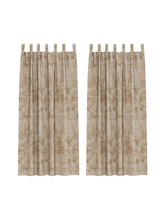 vidaXL vidaXL Vorhänge für Fenster mit oberen Registerkarten Ecru 140x245cm