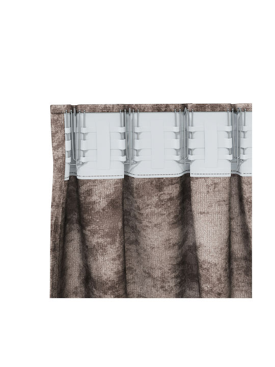 vidaXL vidaXL Set Vorhänge Fenster mit Bleistiftfalten Braun 140x175cm