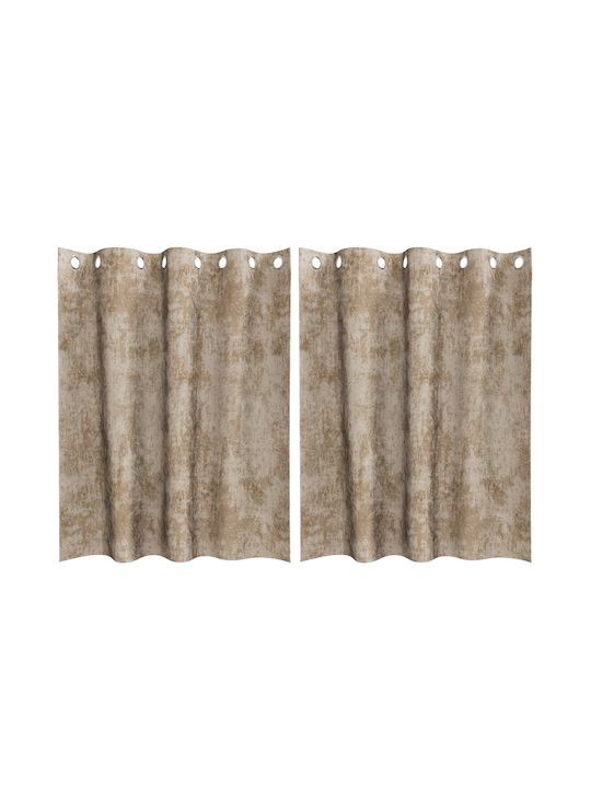 vidaXL vidaXL Window Curtain Set with Pencil Pleat Ecru 140x140cm