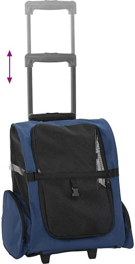 vidaXL Dog/Cat Carrying Blue Stroller for 20kg Pets L57xW48xH32cm