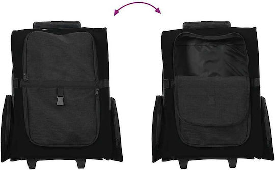 vidaXL Kinderwagen für Hunde / Katzen bis 20kg Schwarz L57xB48xH32cm.