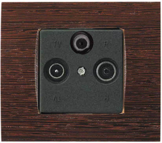 Arcada Ξύλο Wenge Πρίζα Tv + R + Satellite