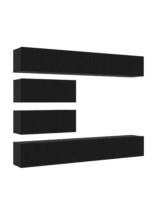 Living Room TV Unit Black Oak L100xW30xH30cm