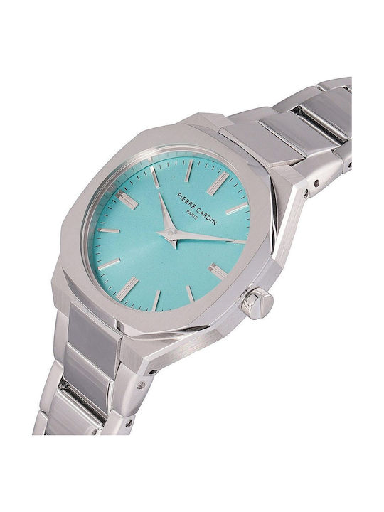 Pierre Cardin Γυναικείο Ρολόι 32mm Μπαταρίας με Ασημί Μεταλλικό Μπρασελέ
