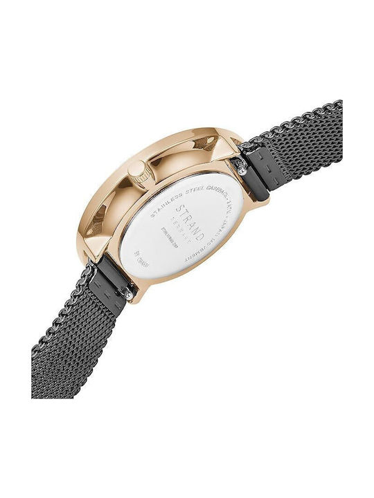 Strand by Obaku Women's Watch with Black Metal Bracelet