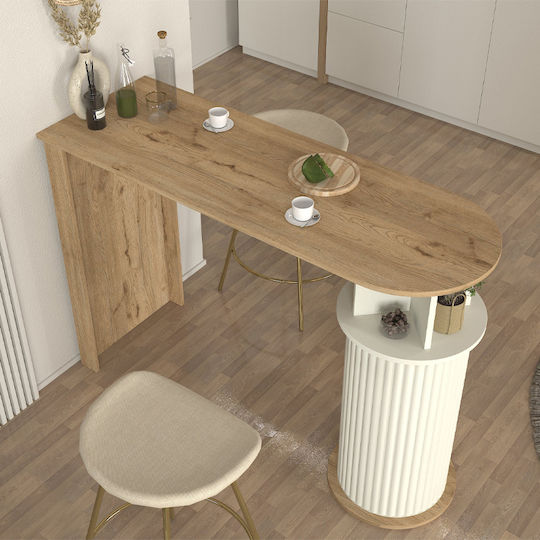 Bohema Μπαρ Sepet Oak - Ivory 150x51.6x101.8εκ.
