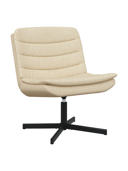 Rotativă Scaun Vizitator în Culoare Bej 63x75x76cm 1buc