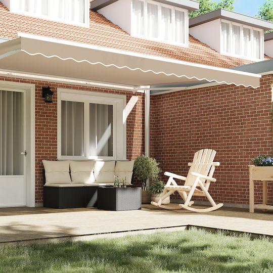vidaXL Awning fabric Beige 0.2x4.3m