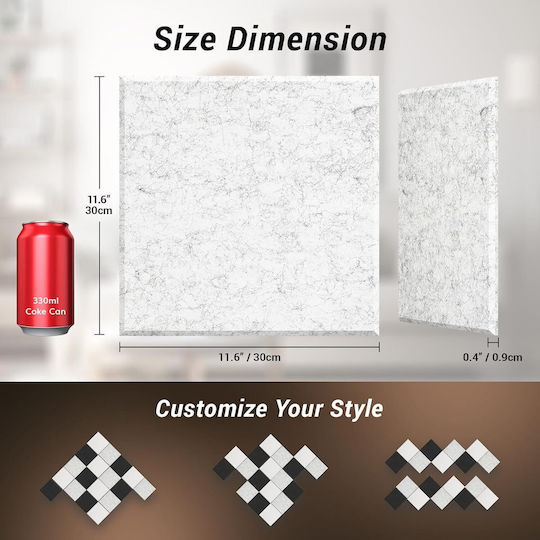 Set Fonoabsorbant (1buc) 30cm x 30cm x 9mm în Culoarea Gri