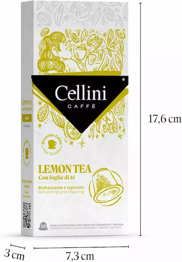 Cellini Ceai Negru cu Lămâie 10 Capsule Compatibile Nespresso