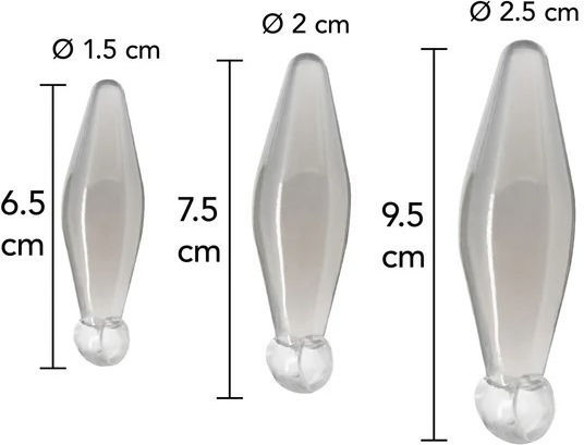 ToyJoy Finger Rimmer Anal Plugs Set Transparent 3pcs