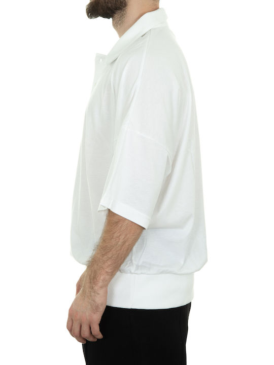 Polo Bluza Cu Mânecă Scurtă Alb