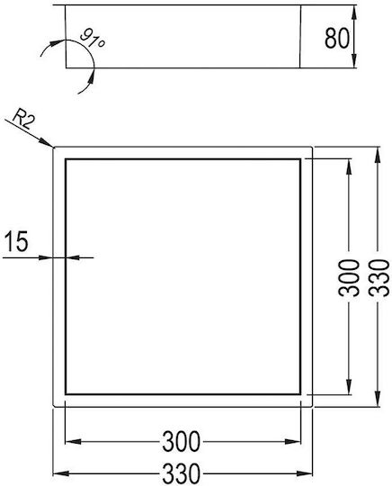 Εσοχή Ντους Guest Black 30x30 Gedy Εσοχή Ντους Guest Black 30x30 Gedy