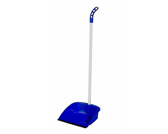 Plastic Dustpan with Stick Blue