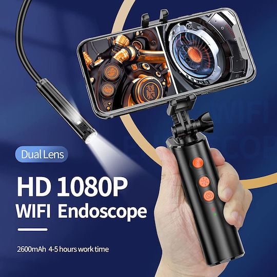 Wifi Endoscope Video Dual Front Side Camera Inspection Camera 1080p Hd Led Lights Ip68 Waterproof Android Smartphone Iphone