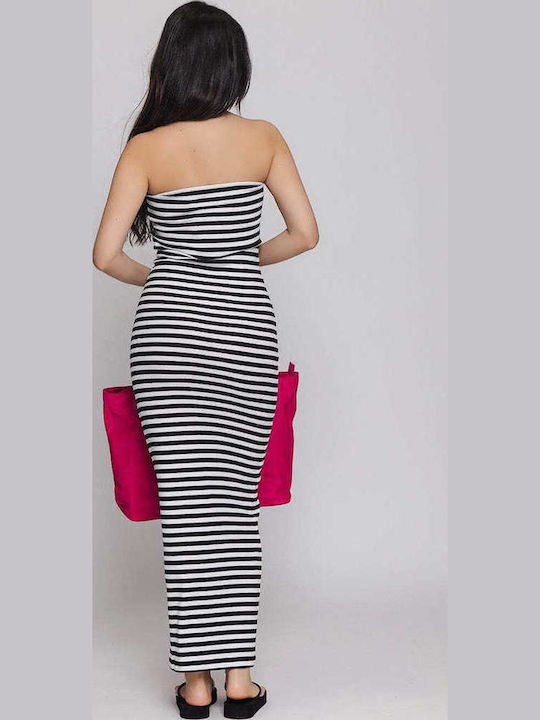 Summer Maxi Dress Black/White