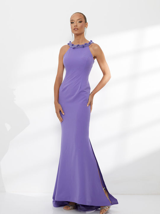 Maxi Dress for Wedding Christening Lilac