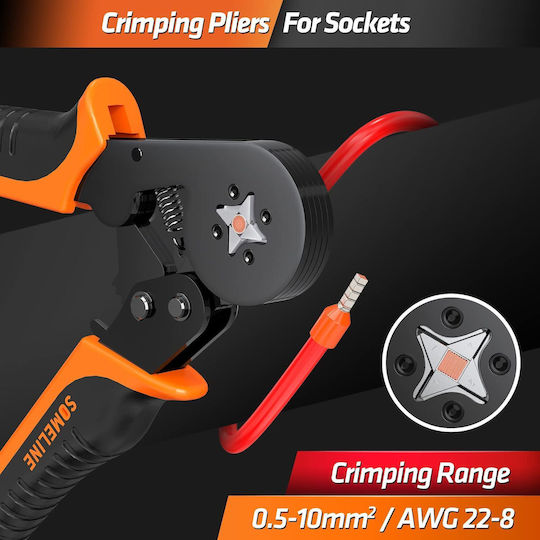 Connector Pin Crimping Tool Set 1350 Conductor Terminals 0.5-10 Mm² 24 Types Professional Storage Transport Case