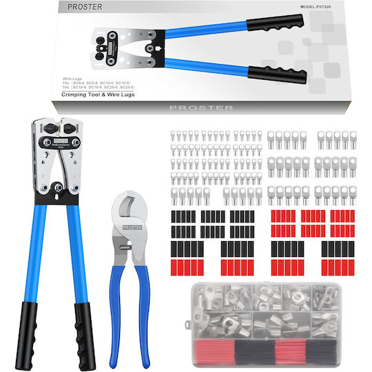 Set de Pistoale de Crimpat 6-50 Mm² 100 Awg Terminale 10 8 6 4 Pistoale de Crimpat Sc6-6 Sc25-8 Clești de Tăiat Fir Tuburi de Izolare Termică Proster