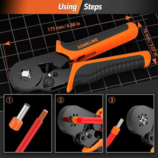 Connector Pin Crimping Tool Set 1350 Conductor Terminals 0.5-10 Mm² 24 Types Professional Storage Transport Case
