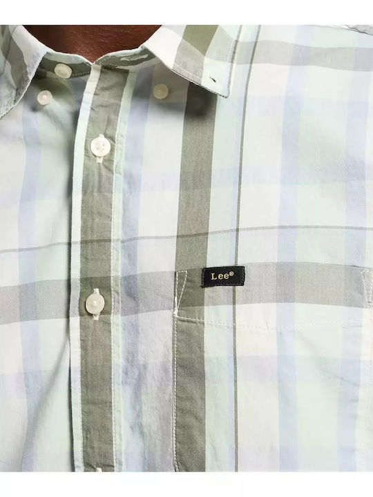 Short-sleeved Shirt Checked Green