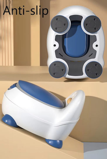 Potty Bowl with Lid Blue