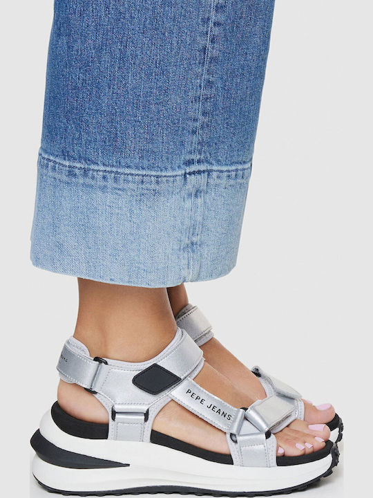Winslove Women's Flat Sandals in Silver Color