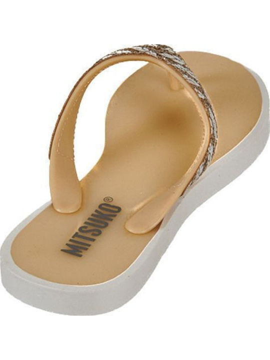 Kinder Flip Flops Beige
