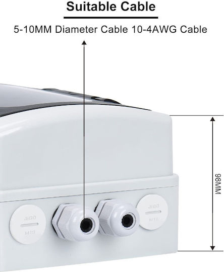 Comutator Automat Solar de Siguranță 30a Dc 12v-dc400v Ac 90v-400v 2 Poli Sisteme Fotovoltaice Comutator Automat În Cutie de Siguranță Waterproof Ip65