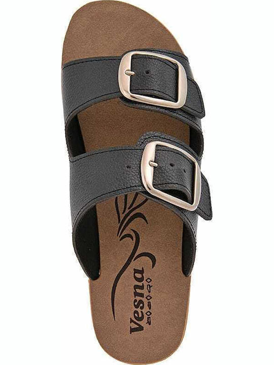 Flache Sandalen für Damen Anatomisch in Gold Farbe