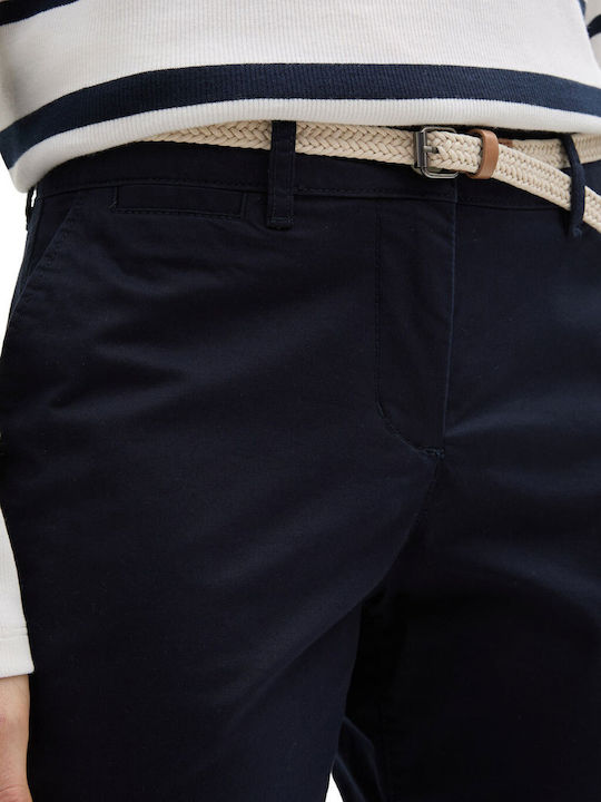 Women's Chino Trousers Cotton Sky Captain Blue