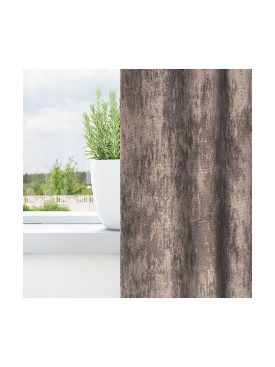 vidaXL Set Window Curtains with Brown Grommets 140x260cm