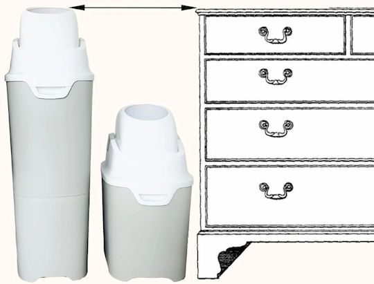 Diaper Champ One Diaper Waste Bin Silver