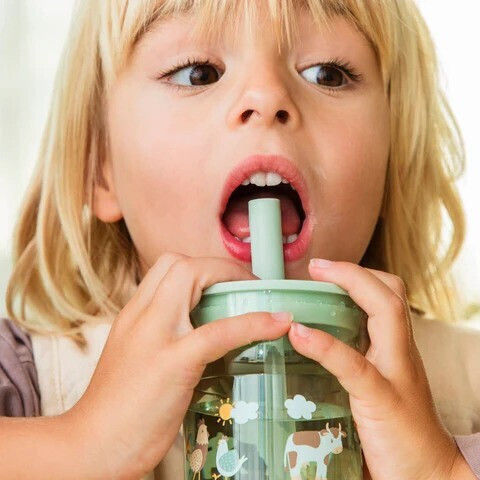 Little Dutch Baby Cup Little Farm made of Plastic Green 250ml