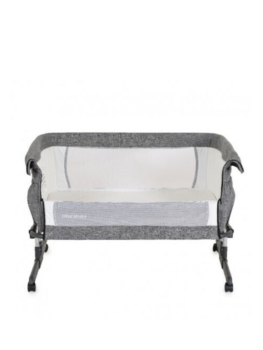 Moni Cradle-Park Mika with Mattress and Wheels Gray