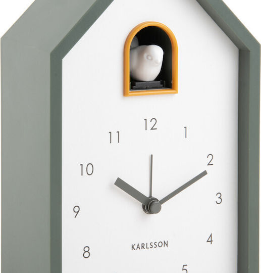 Karlsson Масов Часовник с Индикатори Пластмасов с Будилник Зелен KA6015GR